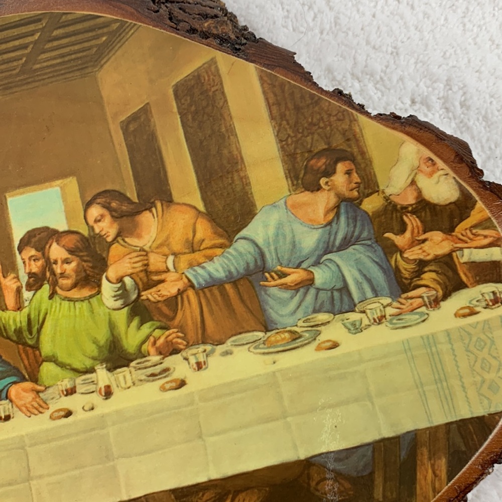 Last supper real wood wall art - Picture 7 of 11